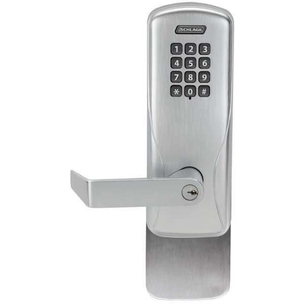 Schlage Electronics Standalone Keypad Programmable Electronic Lock Rim Exit Trim Classroom / Storeroom Keypad Rhodes Lev CO100993R70KPRHO626B - main
